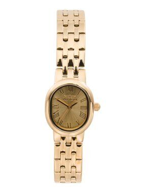 INVICTA Women's Gold Tone Stainless Steel Angel Oval Bracelet Watch